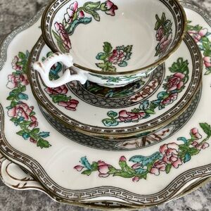 Vintage/antique Coalport England Indian Tree 4 Piece Tea Service